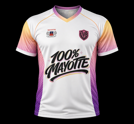 Maillot UVB Mayotte - Blanc/Violet